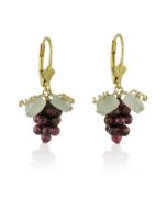 Garnet Grape Leverback Earrings