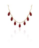 Swarovski Crystal Red Briolette Necklace