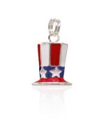Uncle Sam Hat Silver Charm