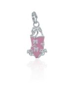 Pink Swimsuit Silver Charm
