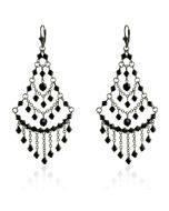 Victorian Jet Chandelier Earrings