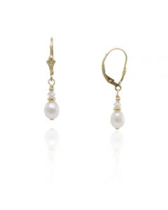 Freshwater Pearl and Swarovski Crystal Earrings