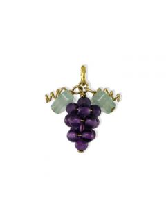 Amethyst Grape Charm - Gold Filled