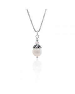 Freshwater Pearl and Swarovski Crystal Necklace