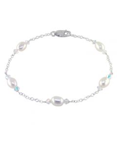 Freshwater Pearl & Swarovski Crystal Bracelet
